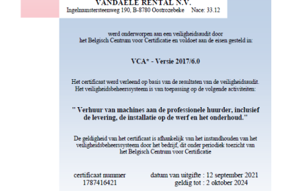 VCA certificaat terug behaald_1